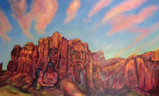 Superstitions Mountains Allegorical Painting